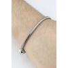 Charm Taşıyıcı, Paslanmaz Çelik, Pan Bileklik 138, Küre Klipsli, 19cm, Gümüş renk