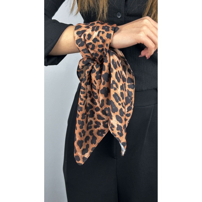 Leopar Desen, Fular 32, 56cmx56cm