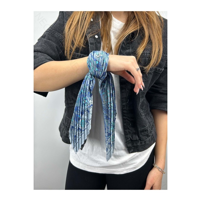 Çok Renkli, Piliseli (KATLAMALI), Fular 19, Piliseli Ölçü 48cmx48cm