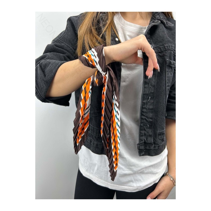 Çok Renkli, Piliseli (KATLAMALI), Fular 22, Piliseli Ölçü 48cmx48cm