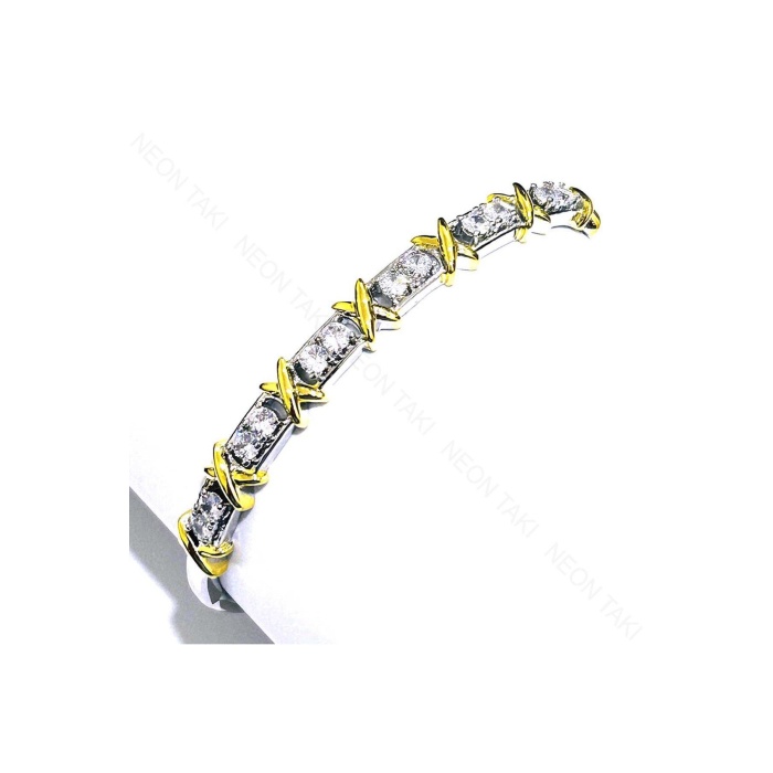 Xo Figürlü, Zirkon Taşlı, Bileklik 105, Gümüş Renk (XO FİGÜR ALTIN RENK)