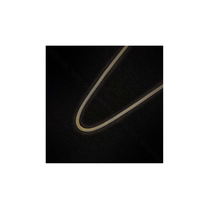 Kolye, Kararmayan Paslanmaz Çelik, Hasır Boru Model, Altın Renk, Model40