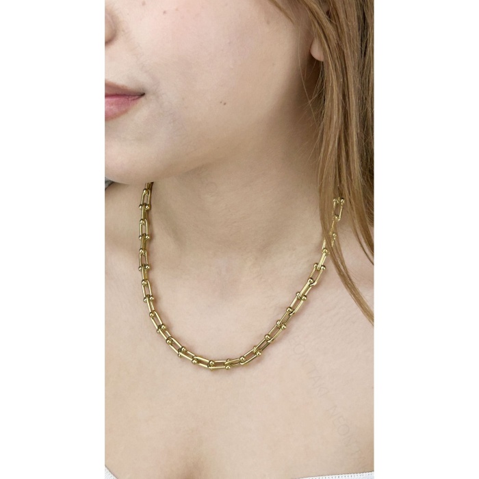 Kolye, Kararmayan Paslanmaz Çelik, Altın Renk, Model225