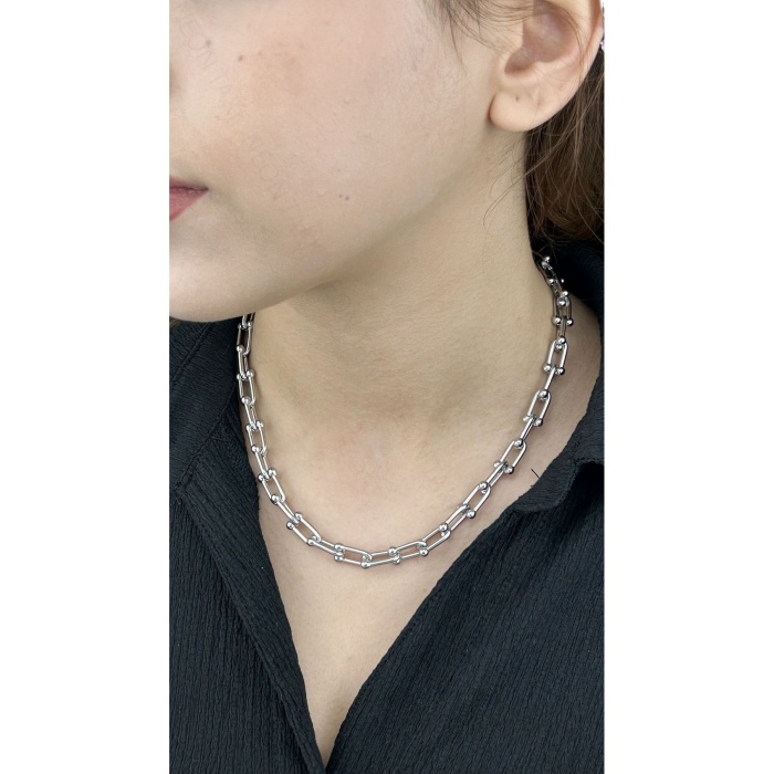 Kolye, Kararmayan Paslanmaz Çelik, Gümüş Renk, Model224