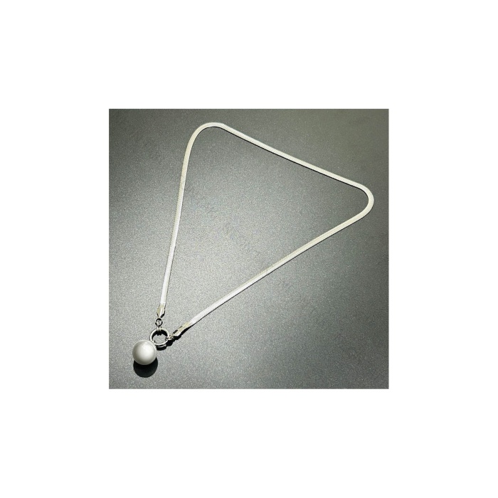 Kolye, Kararmayan Paslanmaz Çelik, Küre Detaylı, Gümüş Renk, Model240