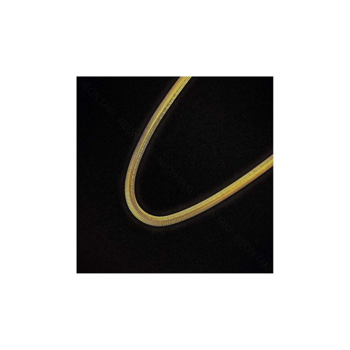 Kolye, Kararmayan Paslanmaz Çelik, Kalın İtalyan Zinciri, Altın Renk, Model160