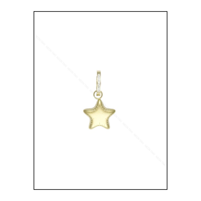 Küpe, Zirkon Taşlı, Kararmayan Paslanmaz Çelik, Sallatılı, Altın Renk, Model374