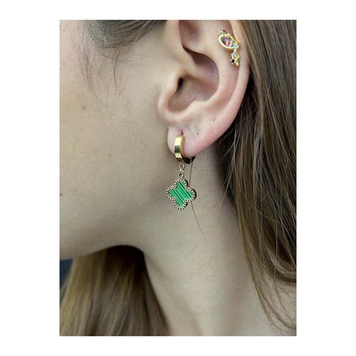 Küpe, Kararmayan Paslanmaz Çelik, Sallantılı, Altın Renk, Model223