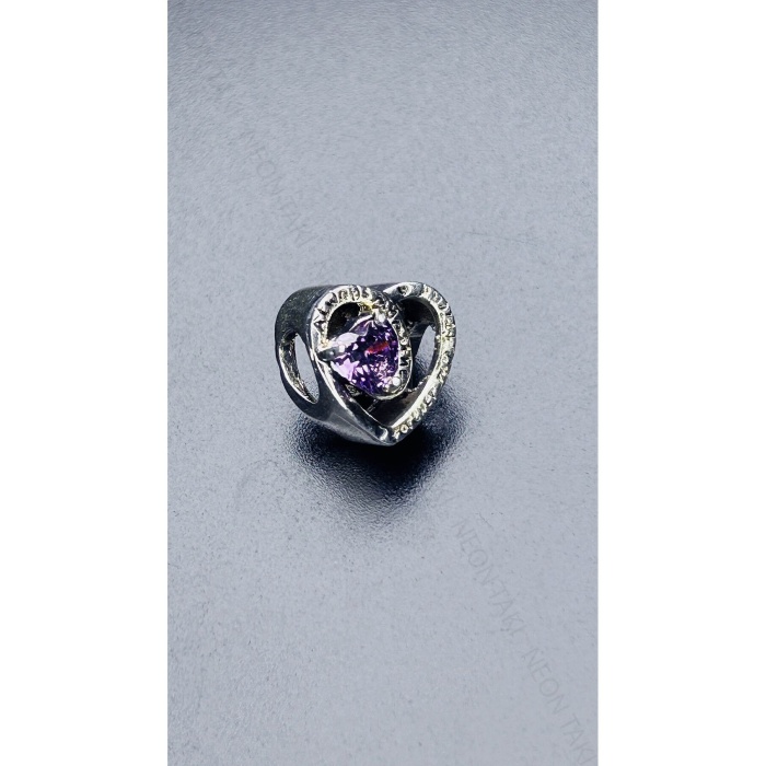 Charm, Zirkon Taşlı, Kararmayan, Kalp, Sonsuz Aşk, BİLEKLİK DAHİL DEĞİL, Gümüş Renk, Model15