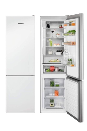 60x200cm Alttan Dondurucu Combi Tip No-Frost Cam Buzdolabı