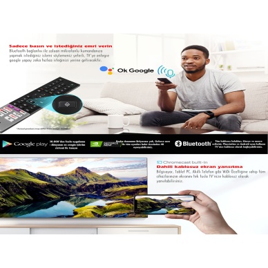 43 / 109 Ekran Uydu Alıcılı 4K Ultra HD Android QLED TV