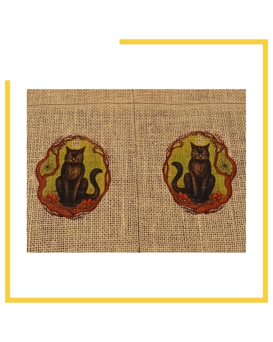 Bez Çanta -Gabardin Kumaş -Jüt Cepli Siyah Kedican