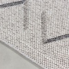 Dış Mekan Teras Halısı Sisal Hasır görünümlü Zigzag desenli Krem Bej Halı