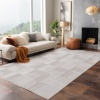Krem Sisal Geometrik desenli Halı İç Dış Mekan Teras Balkon Salon Mutfak Oda Çocuk Halısı