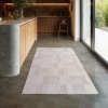Krem Sisal Geometrik desenli Halı İç Dış Mekan Teras Balkon Salon Mutfak Oda Çocuk Halısı