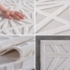 Krem Sisal Zigzag desenli Halı İç Dış Mekan Teras Balkon Salon Mutfak Oda Çocuk Halısı