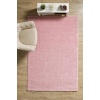 Yüksek Tüylü 30 mm Hav Yüksekliğinde Düz Pembe Renkli Shaggy Halı