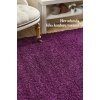 Yüksek Tüylü 30 mm Hav Yüksekliğinde Düz Mor Renkli Shaggy Halı