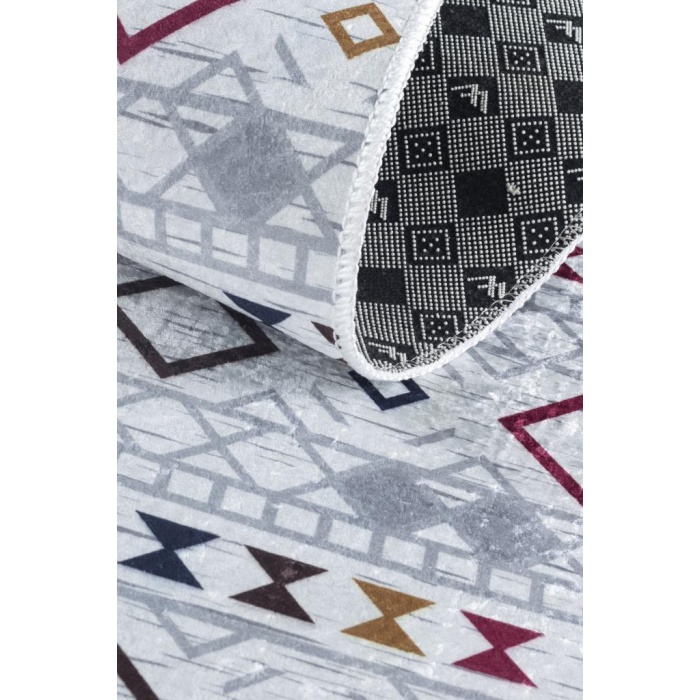 İskandinav Kilim Desenli çok renkli Yolluk Salon Mutfak Halısı Kesme Halı Kaymaz Taban yıkanabilir