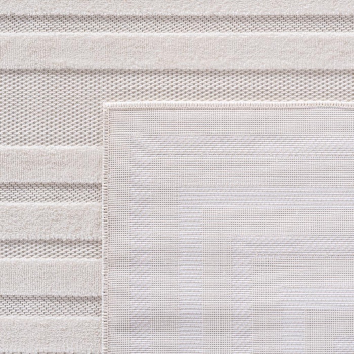 Krem Sisal 3D Bordürlü Halı İç Dış Mekan Teras Balkon Salon Mutfak Oda Çocuk Halısı