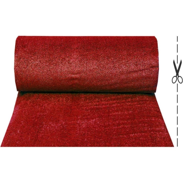 Kesme Suni Yapay Kırmızı Çim Halı 7 mm Balkon Teras Bahçe Dekoratif Kaymaz