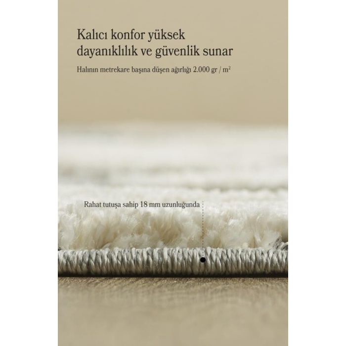 Yuvarlak Halı Yumuşak Bukle Tabanlı Modern Kabartmalı 3D Abstrak Dalga Desenli Krem Gri Renkli Halı