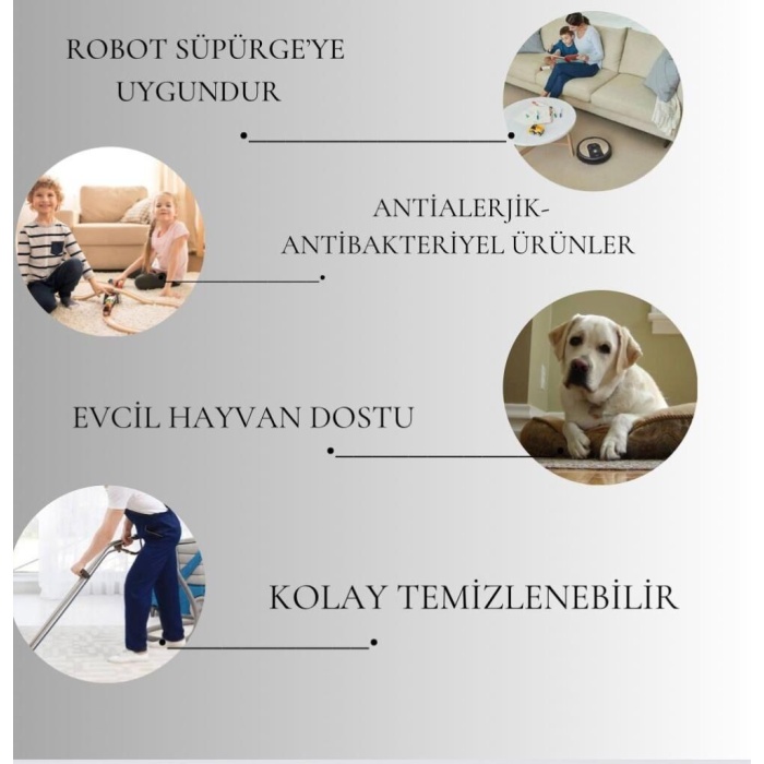 Yuvarlak Çocuk halısı sevimli yıldız desenli gri pembe