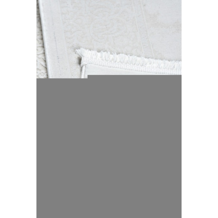 Medalyon Klasik Halı Tasarımlı Pamuk Tabanlı Salon - Oturma Odası  Krem Renk Halı