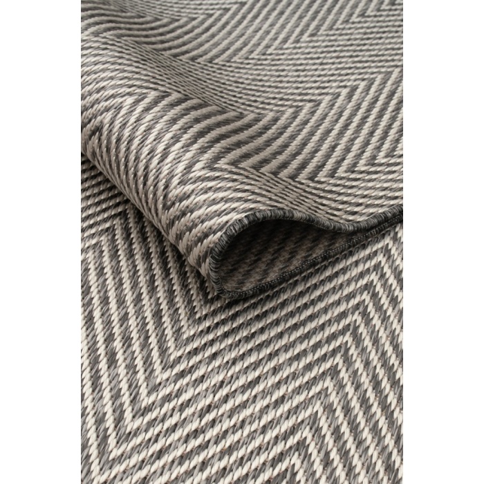 Çerçeveli Bohem Dokunuşlu Doğal Tonlarda Modern Sisal Gri Krem Renk Halı