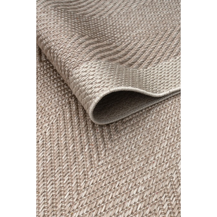 Çerçeveli Bohem Dokunuşlu Doğal Tonlarda Modern Sisal Krem Bej Renk Halı