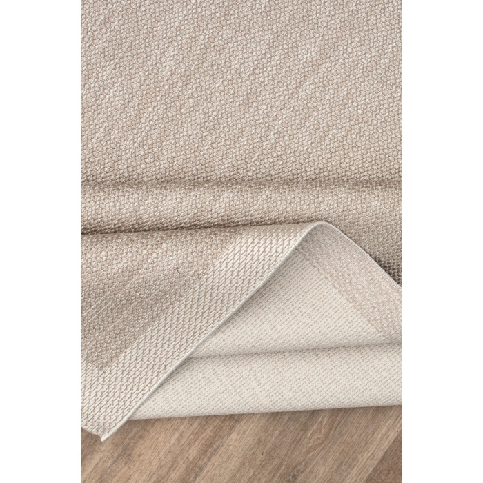 Çerçeveli Bohem Dokunuşlu Doğal Tonlarda Modern Sisal Bej - Krem Renk Halı