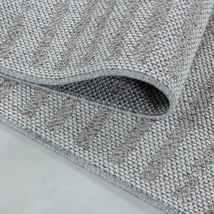 Dış Mekan Bahçe Teras Balkon Halısı İskandinav desenli Pembe Krem