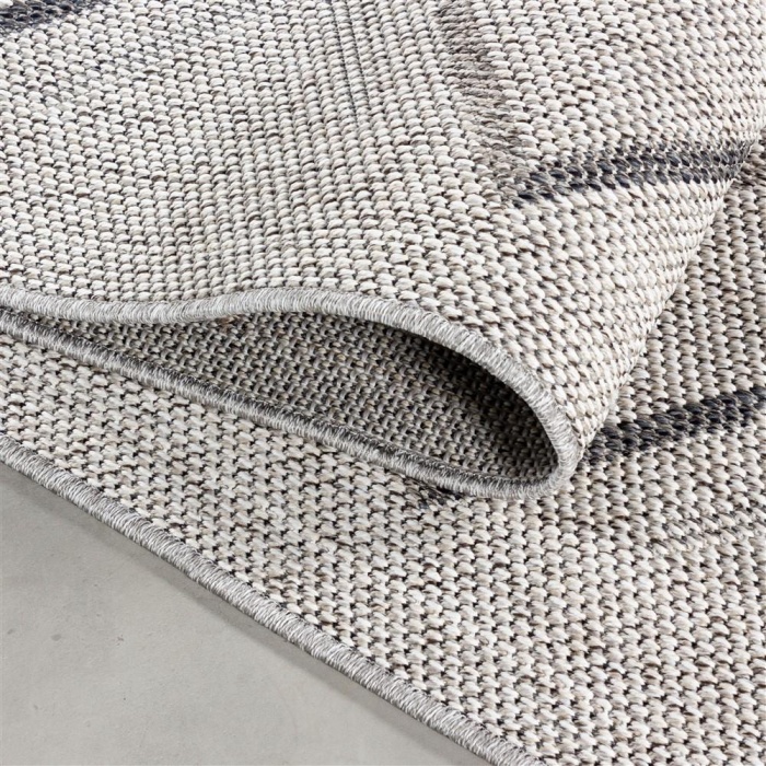 Bahçe Balkon Dış Mekan Teras Halısı İskandinav desenli Krem Renkli Halı