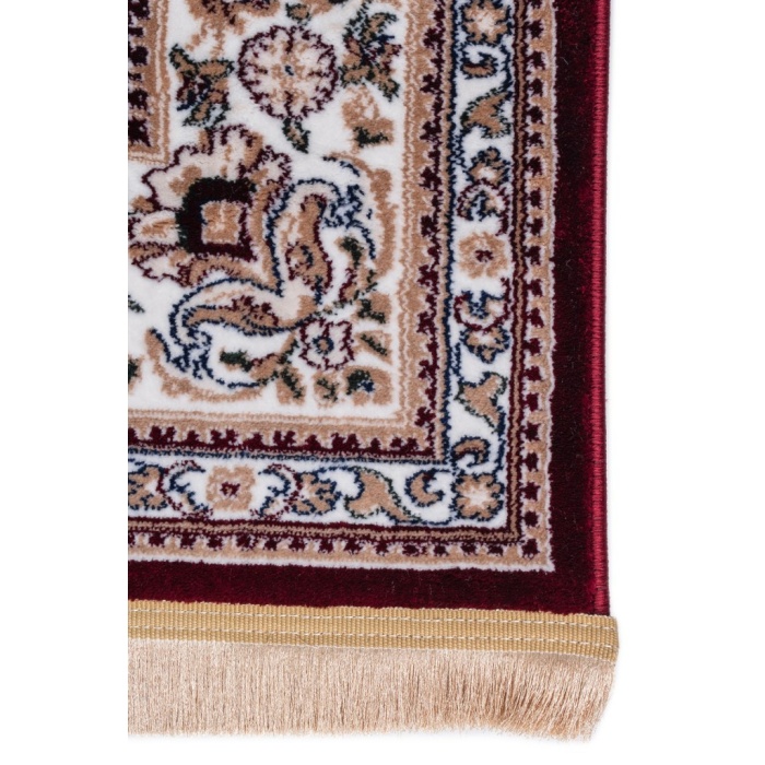 Geleneksel İran Desenli Burgonya Zeminli Kırmızı Tonlarda Halı