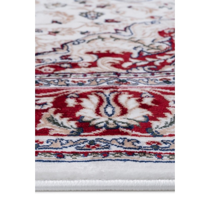 İncelikle Dokunmuş: Geleneksel İran Motifli El Dokuma Halı Krem Tonlarında Halı