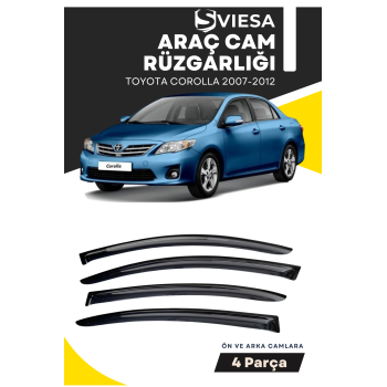 TOYOTA COROLLA 2007-2012  uyumlu oto camlara özel ölçü cam rüzgarlığı rüzgarlık