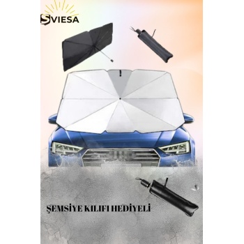 Araçlar Için Araba Ön Cam Güneşlik Katlanabilir Şemsiye Güneşlik Oto Ön Cam Güneşliği Gölgelik