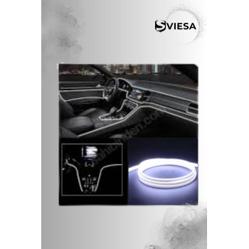 Araç Içi Torpido Ledi Şerit Led Ip Led Neon Beyaz 2 Metre