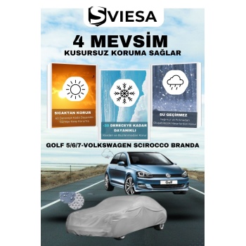 Golf 5/6/7 - Volkswagen Scirocco Uyumlu Branda Lüx Kalite Oto Brandası,araba Çadırı