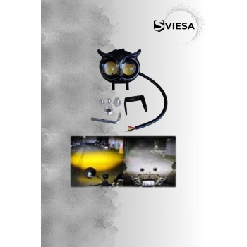 2.5 Inç Motosiklet Far Led Spot Beyaz Sarı Sürüş Lambası Iki Renk Baykuş Farlar 12v-20v 2 Adet