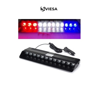 S12 Kırmızı Mavi Beyaz Yanan Cam İçi Led 12 Ledli Vantuzlu Çakmaklık Girişli 12 Volt