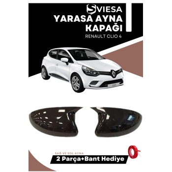 Renault Clio 4 2012-2019 Uyumlu Batman Yarasa Ayna Kapağı Piano Black