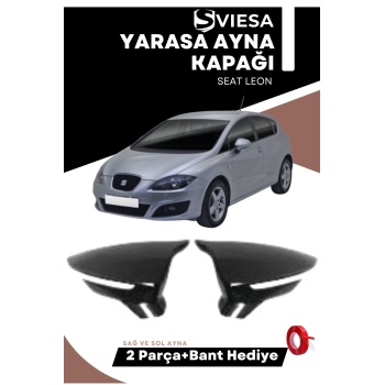 Seat Leon Mk3 2012-2020 Uyumlu Batman Yarasa Ayna Kapağı Piano Black