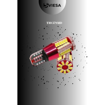 T10 5w Beyaz 57 Ledli Araba Oto Işık Iç Lamba,park,plaka Led Ampul Araç Aydınlatma 2 Adet