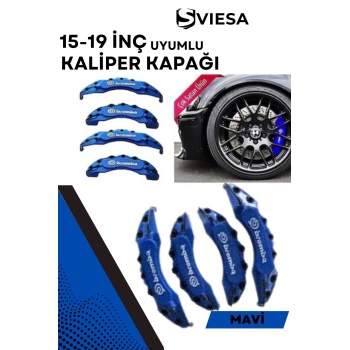 Mavi Kaliper Kapağı Seti (4lü) – Yağ Hortumlu Sportif Görünümlü Kapak Takımı