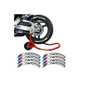 M POWER BEYAZ 3D LASTİK YANAK YAZISI