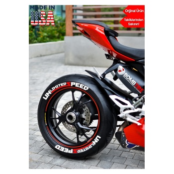 Motosiklet Ve Otomobil Lastik Yazısı Sticker Arma 4 Adet 2.5 Cm