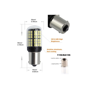 93 Duy Beyaz 144 Led Geri Vites Mercekli Led Ampulü Platınum P21w 12v