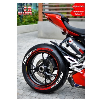 Motosiklet Ve Otomobil Lastik Yazısı Sticker Arma 4 Adet 2.5 cm