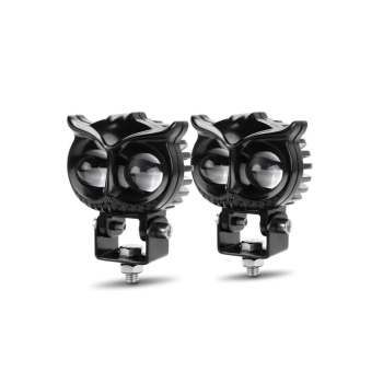 2.5 Inç Motosiklet Far Led Spot Beyaz Sarı Sürüş Lambası Iki Renk Baykuş Farlar 12v-20v